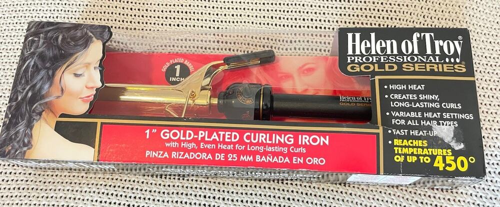 Helen of Troy Professional Gold Series Gold-Plated Curling Iron 450°F